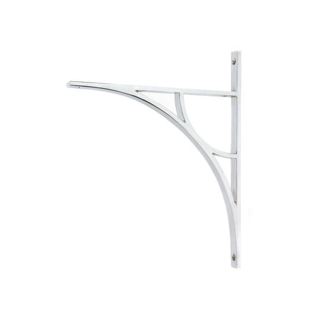This is an image showing From The Anvil - Polished Chrome Tyne Shelf Bracket (314mm x 250mm) available from T.H Wiggans Architectural Ironmongery in Kendal, quick delivery and discounted prices