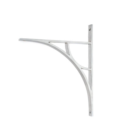 This is an image showing From The Anvil - Satin Chrome Tyne Shelf Bracket (314mm x 250mm) available from T.H Wiggans Architectural Ironmongery in Kendal, quick delivery and discounted prices