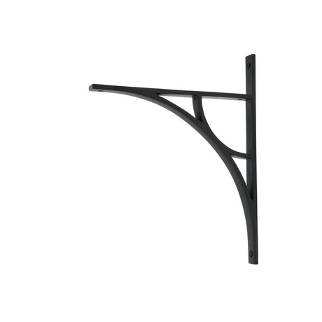 This is an image showing From The Anvil - Matt Black Tyne Shelf Bracket (314mm x 250mm) available from T.H Wiggans Architectural Ironmongery in Kendal, quick delivery and discounted prices