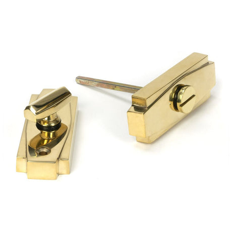 This is an image of From The Anvil - Polished Brass Art Deco Thumbturn available to order from T.H Wiggans Architectural Ironmongery in Kendal, quick delivery and discounted prices.