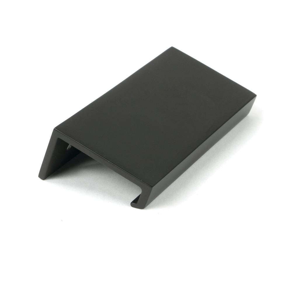 This is an image showing From The Anvil - Aged Bronze 100mm Plain Edge Pull available from T.H Wiggans Architectural Ironmongery in Kendal, quick delivery and discounted prices