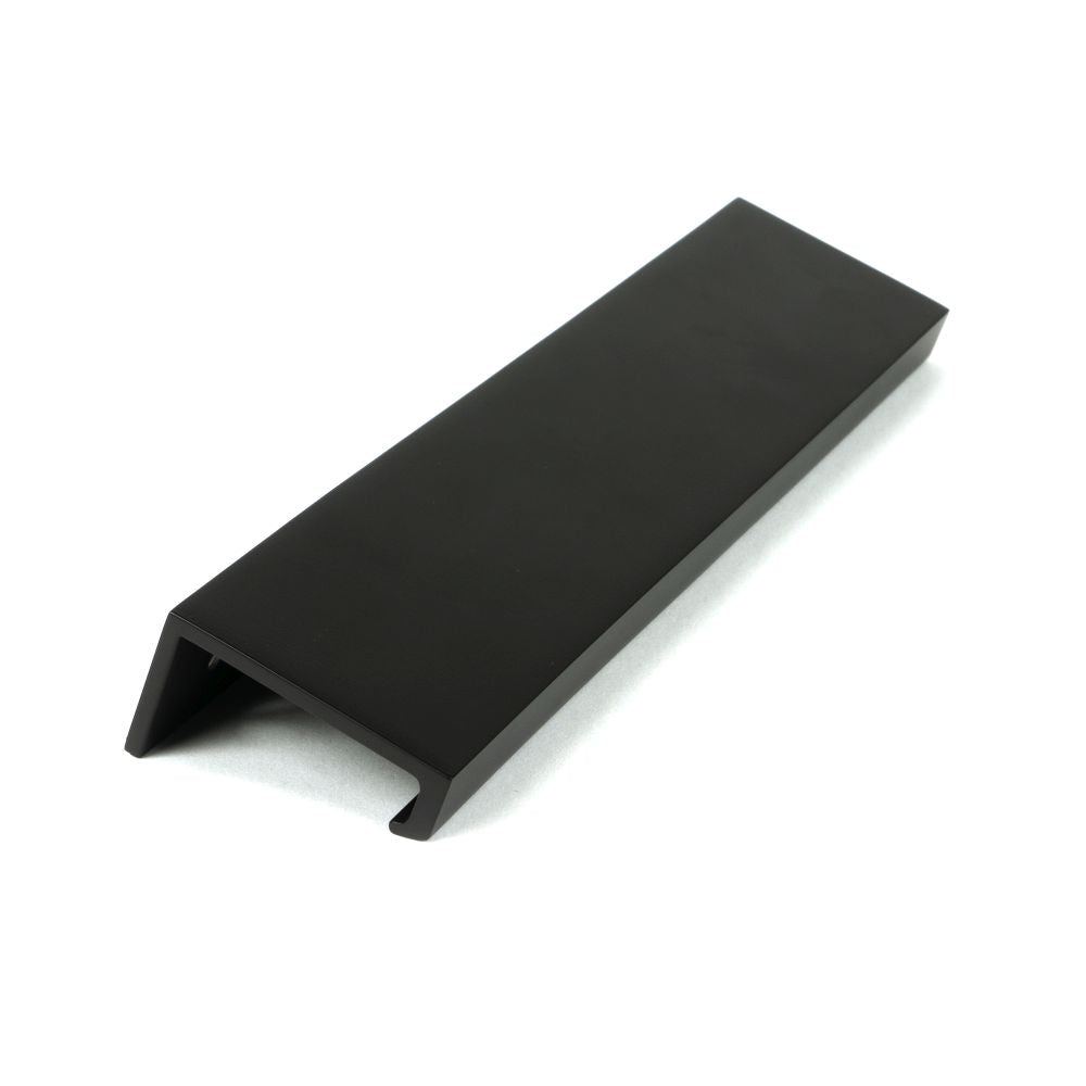 This is an image showing From The Anvil - Aged Bronze 200mm Plain Edge Pull available from T.H Wiggans Architectural Ironmongery in Kendal, quick delivery and discounted prices