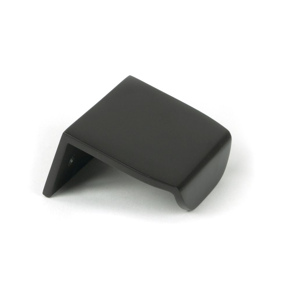 This is an image showing From The Anvil - Aged Bronze 50mm Moore Edge Pull available from T.H Wiggans Architectural Ironmongery in Kendal, quick delivery and discounted prices