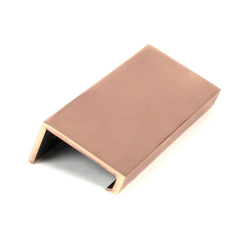 This is an image showing From The Anvil - Polished Bronze 100mm Plain Edge Pull available from T.H Wiggans Architectural Ironmongery in Kendal, quick delivery and discounted prices