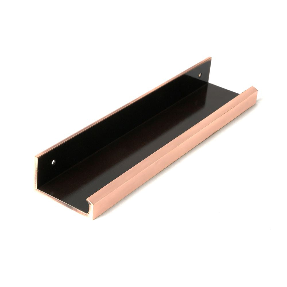 This is an image showing From The Anvil - Polished Bronze 200mm Plain Edge Pull available from trade door handles, quick delivery and discounted prices