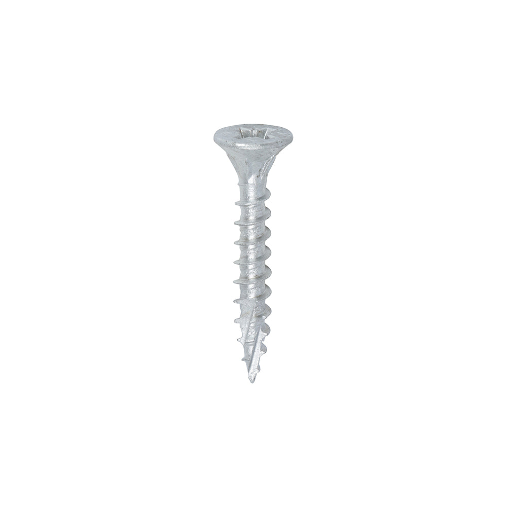 This is an image showing TIMCO C2 Exterior Strong-Fix - PZ - Double Countersunk with Ribs - Twin-Cut - Silver - 6.0 x 40 - 150 Pieces Tub available from T.H Wiggans Ironmongery in Kendal, quick delivery at discounted prices.