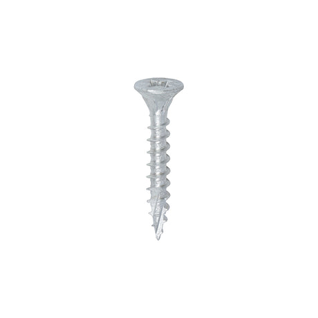 This is an image showing TIMCO C2 Exterior Strong-Fix - PZ - Double Countersunk with Ribs - Twin-Cut - Silver - 6.0 x 40 - 150 Pieces Tub available from T.H Wiggans Ironmongery in Kendal, quick delivery at discounted prices.