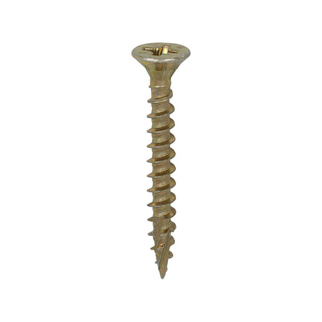 This is an image showing TIMCO C2 Strong-Fix - PZ - Double Countersunk - Twin-Cut - Yellow - 6.0 x 50 - 200 Pieces Box available from T.H Wiggans Ironmongery in Kendal, quick delivery at discounted prices.