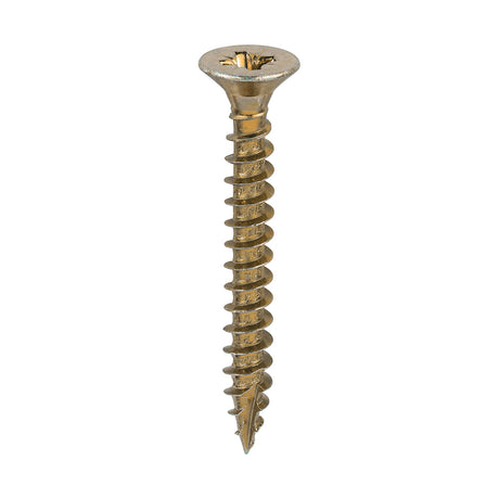 This is an image showing TIMCO Classic Multi-Purpose Screws - PZ - Double Countersunk - Yellow - 6.0 x 50 - 200 Pieces Box available from T.H Wiggans Ironmongery in Kendal, quick delivery at discounted prices.