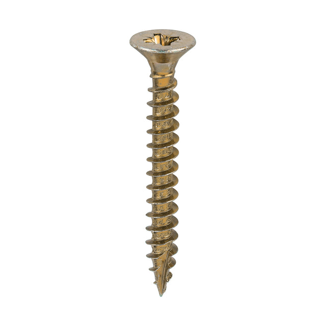 This is an image showing TIMCO Classic Multi-Purpose Screws - PZ - Double Countersunk - Yellow - 6.0 x 50 - 200 Pieces Box available from T.H Wiggans Ironmongery in Kendal, quick delivery at discounted prices.