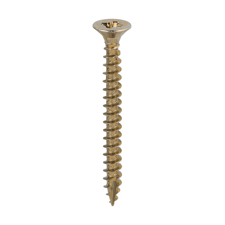 This is an image showing TIMCO Classic Multi-Purpose Screws - PZ - Double Countersunk - Yellow - 6.0 x 60 - 200 Pieces Box available from T.H Wiggans Ironmongery in Kendal, quick delivery at discounted prices.