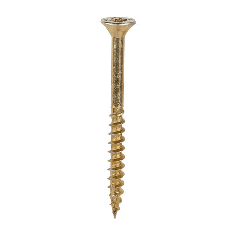This is an image showing TIMCO C2 Clamp-Fix - TX - Double Countersunk with Ribs - Twin-Cut - Yellow - 6.0 x 70 - 200 Pieces Box available from T.H Wiggans Ironmongery in Kendal, quick delivery at discounted prices.