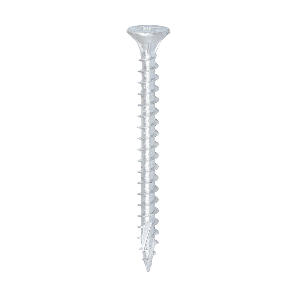 This is an image showing TIMCO C2 Exterior Strong-Fix - PZ - Double Countersunk with Ribs - Twin-Cut - Silver - 6.0 x 70 - 200 Pieces Box available from T.H Wiggans Ironmongery in Kendal, quick delivery at discounted prices.