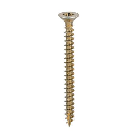 This is an image showing TIMCO Classic Multi-Purpose Screws - PZ - Double Countersunk - Yellow - 6.0 x 70 - 200 Pieces Box available from T.H Wiggans Ironmongery in Kendal, quick delivery at discounted prices.