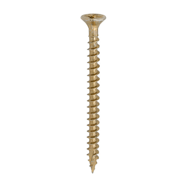 This is an image showing TIMCO C2 Strong-Fix - PZ - Double Countersunk - Twin-Cut - Yellow - 6.0 x 80 - 200 Pieces Box available from T.H Wiggans Ironmongery in Kendal, quick delivery at discounted prices.