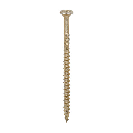 This is an image showing TIMCO C2 Strong-Fix - PZ - Double Countersunk - Twin-Cut - Yellow - 6.0 x 100 - 100 Pieces Box available from T.H Wiggans Ironmongery in Kendal, quick delivery at discounted prices.