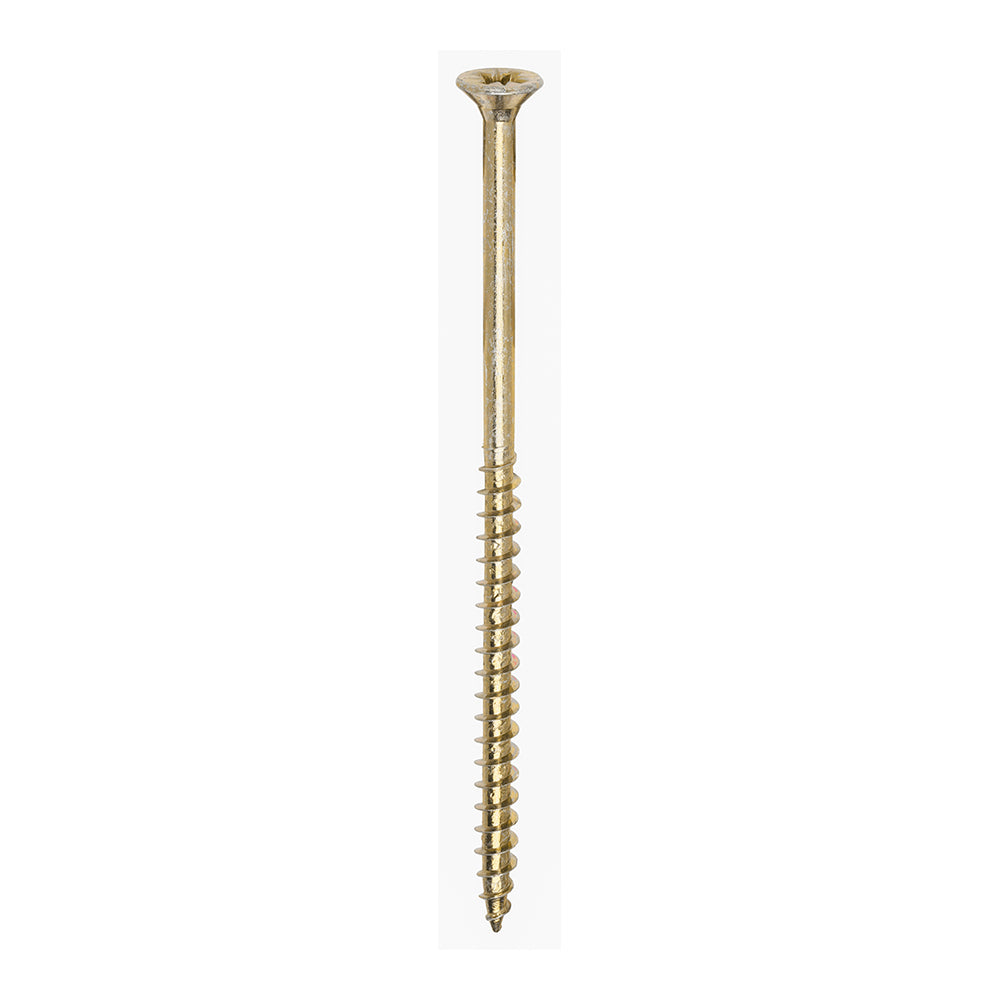 This is an image showing TIMCO Solo Chipboard & Woodscrews - PZ - Double Countersunk - Yellow - 6.0 x 120 - 100 Pieces Box available from T.H Wiggans Ironmongery in Kendal, quick delivery at discounted prices.