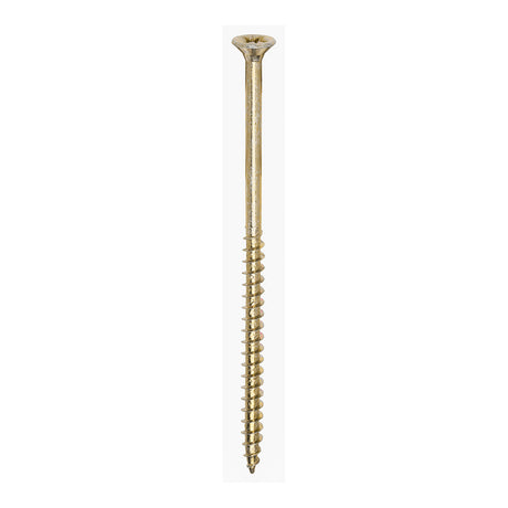 This is an image showing TIMCO Solo Chipboard & Woodscrews - PZ - Double Countersunk - Yellow - 6.0 x 120 - 100 Pieces Box available from T.H Wiggans Ironmongery in Kendal, quick delivery at discounted prices.
