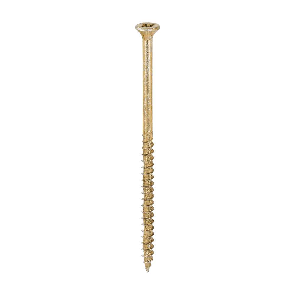 This is an image showing TIMCO Velocity Premium Multi-Use Screws - PZ - Double Countersunk - Yellow
 - 6.0 x 120 - 100 Pieces Box available from T.H Wiggans Ironmongery in Kendal, quick delivery at discounted prices.