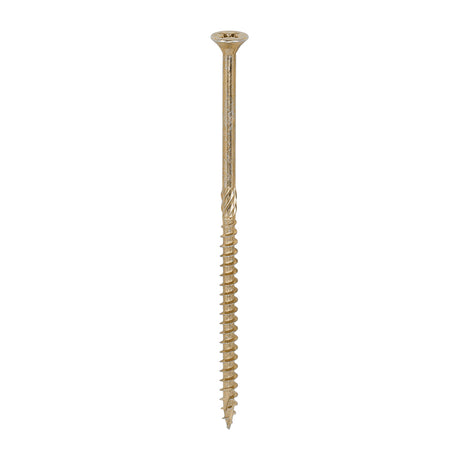 This is an image showing TIMCO C2 Strong-Fix - PZ - Double Countersunk - Twin-Cut - Yellow - 6.0 x 130 - 100 Pieces Box available from T.H Wiggans Ironmongery in Kendal, quick delivery at discounted prices.
