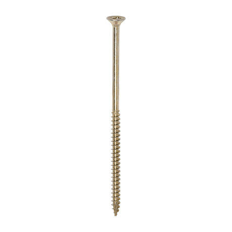 This is an image showing TIMCO Classic Multi-Purpose Screws - PZ - Double Countersunk - Yellow - 6.0 x 130 - 100 Pieces Box available from T.H Wiggans Ironmongery in Kendal, quick delivery at discounted prices.