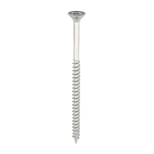 This is an image showing TIMCO Classic Multi-Purpose Screws - PZ - Double Countersunk - A2 Stainless Steel
 - 6.0 x 130 - 100 Pieces Box available from T.H Wiggans Ironmongery in Kendal, quick delivery at discounted prices.