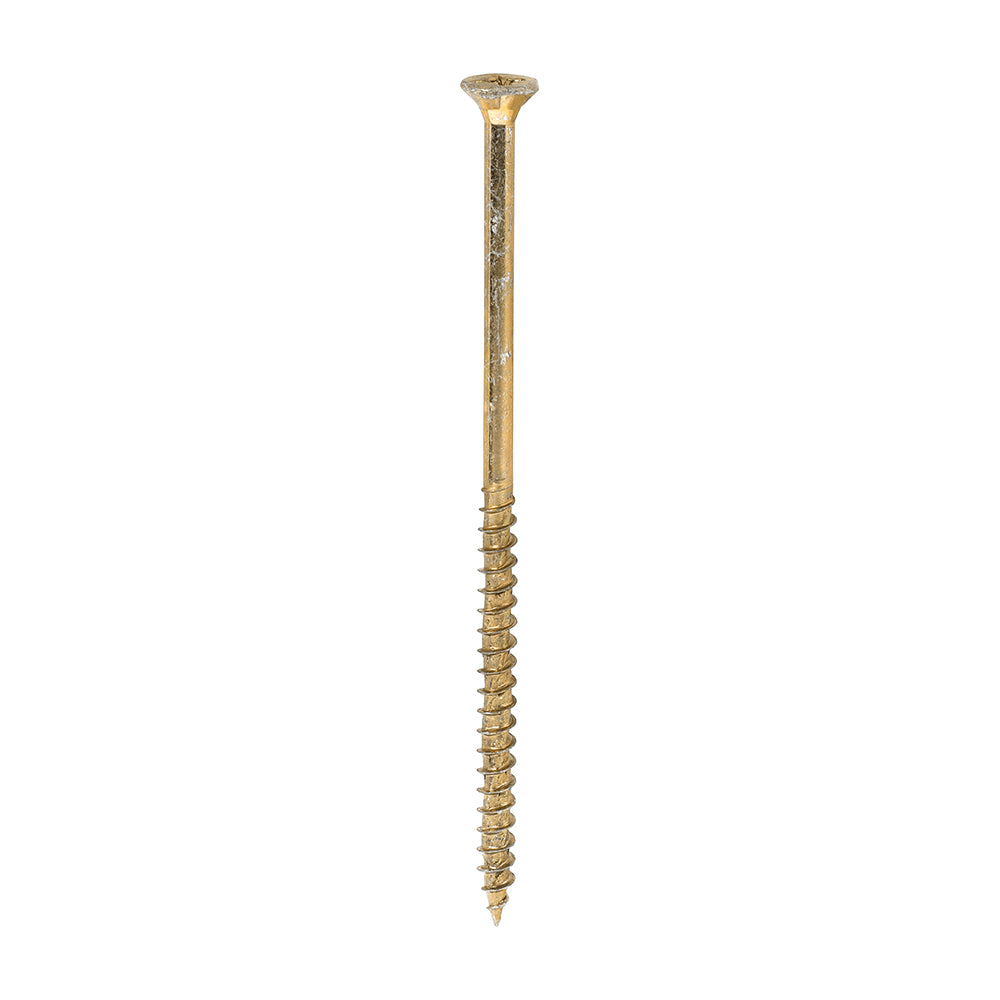 This is an image showing TIMCO Velocity Premium Multi-Use Screws - PZ - Double Countersunk - Yellow
 - 6.0 x 130 - 100 Pieces Box available from T.H Wiggans Ironmongery in Kendal, quick delivery at discounted prices.
