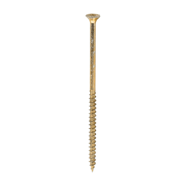This is an image showing TIMCO Velocity Premium Multi-Use Screws - PZ - Double Countersunk - Yellow
 - 6.0 x 130 - 100 Pieces Box available from T.H Wiggans Ironmongery in Kendal, quick delivery at discounted prices.