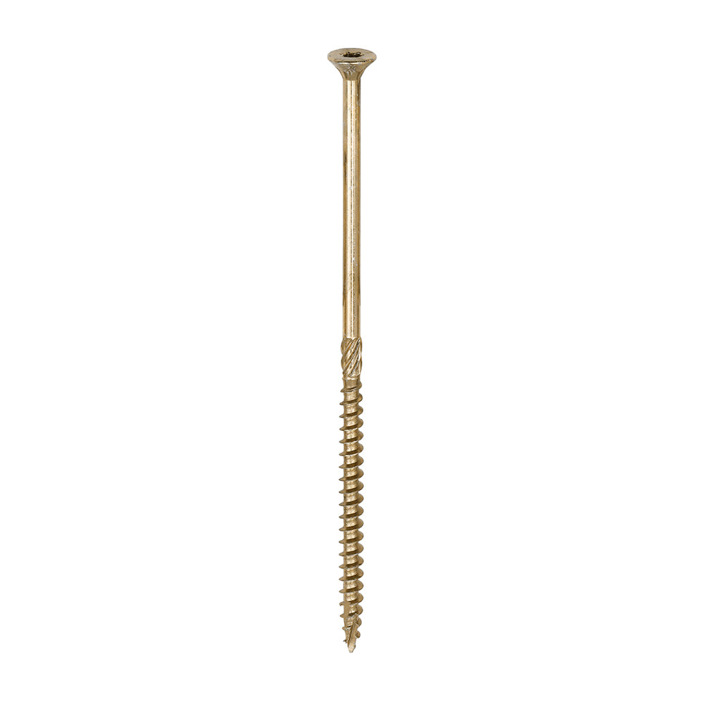 This is an image showing TIMCO C2 Clamp-Fix - TX - Double Countersunk with Ribs - Twin-Cut - Yellow - 6.0 x 150 - 100 Pieces Box available from T.H Wiggans Ironmongery in Kendal, quick delivery at discounted prices.
