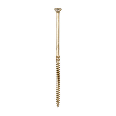 This is an image showing TIMCO C2 Clamp-Fix - TX - Double Countersunk with Ribs - Twin-Cut - Yellow - 6.0 x 150 - 100 Pieces Box available from T.H Wiggans Ironmongery in Kendal, quick delivery at discounted prices.