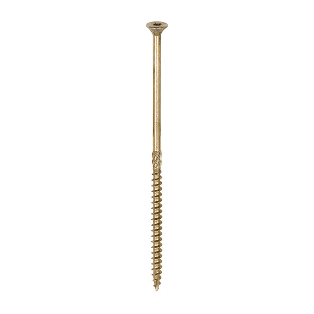 This is an image showing TIMCO C2 Clamp-Fix - TX - Double Countersunk with Ribs - Twin-Cut - Yellow - 6.0 x 150 - 100 Pieces Box available from T.H Wiggans Ironmongery in Kendal, quick delivery at discounted prices.