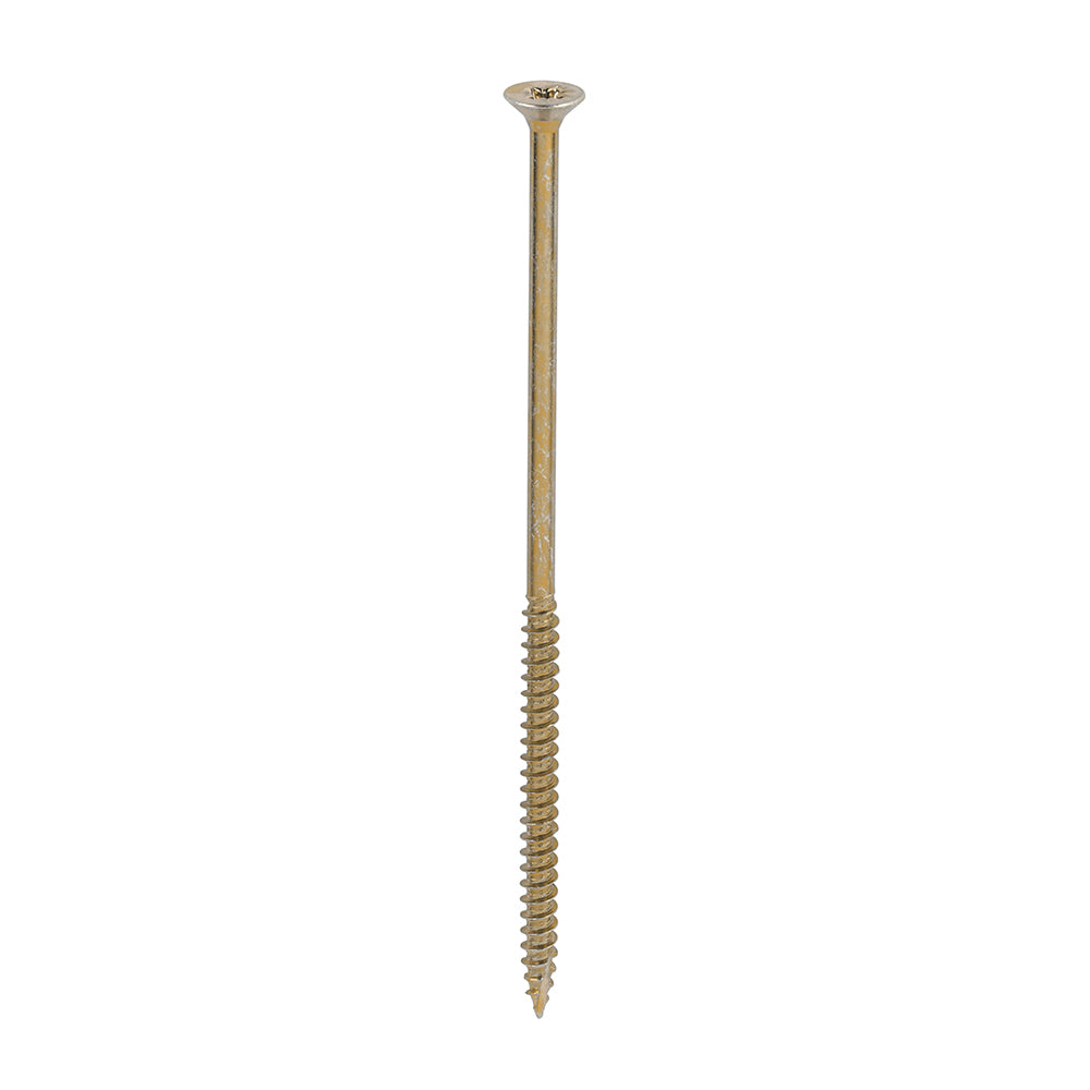 This is an image showing TIMCO Classic Multi-Purpose Screws - PZ - Double Countersunk - Yellow - 6.0 x 150 - 100 Pieces Box available from T.H Wiggans Ironmongery in Kendal, quick delivery at discounted prices.