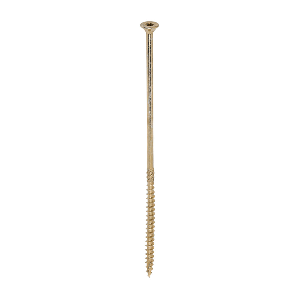 This is an image showing TIMCO C2 Clamp-Fix - TX - Double Countersunk with Ribs - Twin-Cut - Yellow - 6.0 x 180 - 100 Pieces Box available from T.H Wiggans Ironmongery in Kendal, quick delivery at discounted prices.