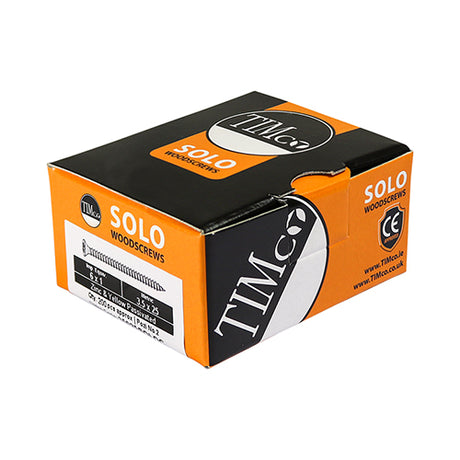 This is an image showing TIMCO Solo Chipboard & Woodscrews - PZ - Double Countersunk - Yellow - 6.0 x 200 - 100 Pieces Box available from T.H Wiggans Ironmongery in Kendal, quick delivery at discounted prices.