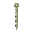 This is an image showing TIMCO Timber Frame Construction & Landscaping Screws - Hex - Exterior - Green Organic - 6.7 x 60 - 50 Pieces Box available from T.H Wiggans Ironmongery in Kendal, quick delivery at discounted prices.
