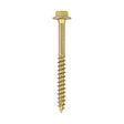 This is an image showing TIMCO Advanced Coach Screws - Hex Flange - Yellow - 6.0 x 100 - 70 Pieces TIMbag available from T.H Wiggans Ironmongery in Kendal, quick delivery at discounted prices.
