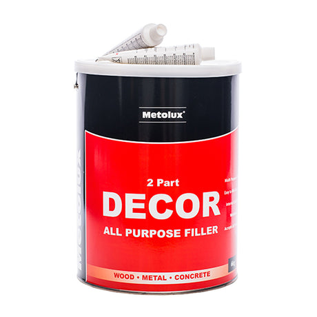 This is an image showing TIMCO Metolux 2 Part Decor All Purpose Filler - Light Grey - 6kg - 1 Each Tin available from T.H Wiggans Ironmongery in Kendal, quick delivery at discounted prices.