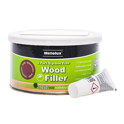 This is an image showing TIMCO Metolux 2 Part Styrene Free Wood Filler - White - 275ml - 1 Each Tin available from T.H Wiggans Ironmongery in Kendal, quick delivery at discounted prices.