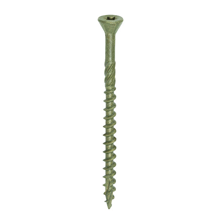 This is an image showing TIMCO C2 Deck-Fix - TX - Countersunk with Ribs - Twin-Cut - Green - 4.5 x 65 - 250 Pieces Tub available from T.H Wiggans Ironmongery in Kendal, quick delivery at discounted prices.