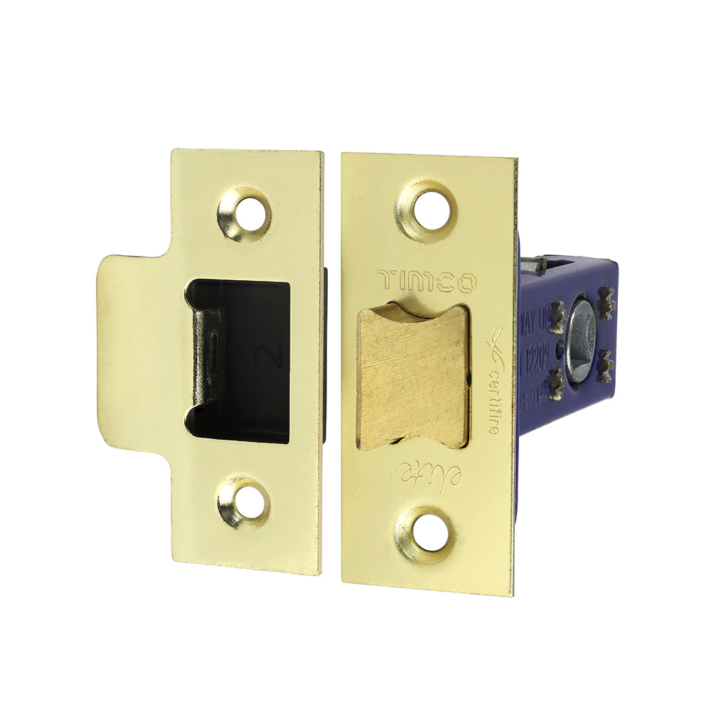 This is an image showing TIMCO Architectural Tubular Latch - Electro Brass & Satin Nickel - 64 case / 45 backset - 1 Each Plain Bag available from T.H Wiggans Ironmongery in Kendal, quick delivery at discounted prices.