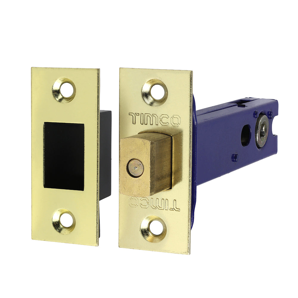This is an image showing TIMCO Architectural Tubular Deadbolt - Electro Brass & Satin Nickel - 103.5 case / 82.5 backset - 1 Each Plain Bag available from T.H Wiggans Ironmongery in Kendal, quick delivery at discounted prices.