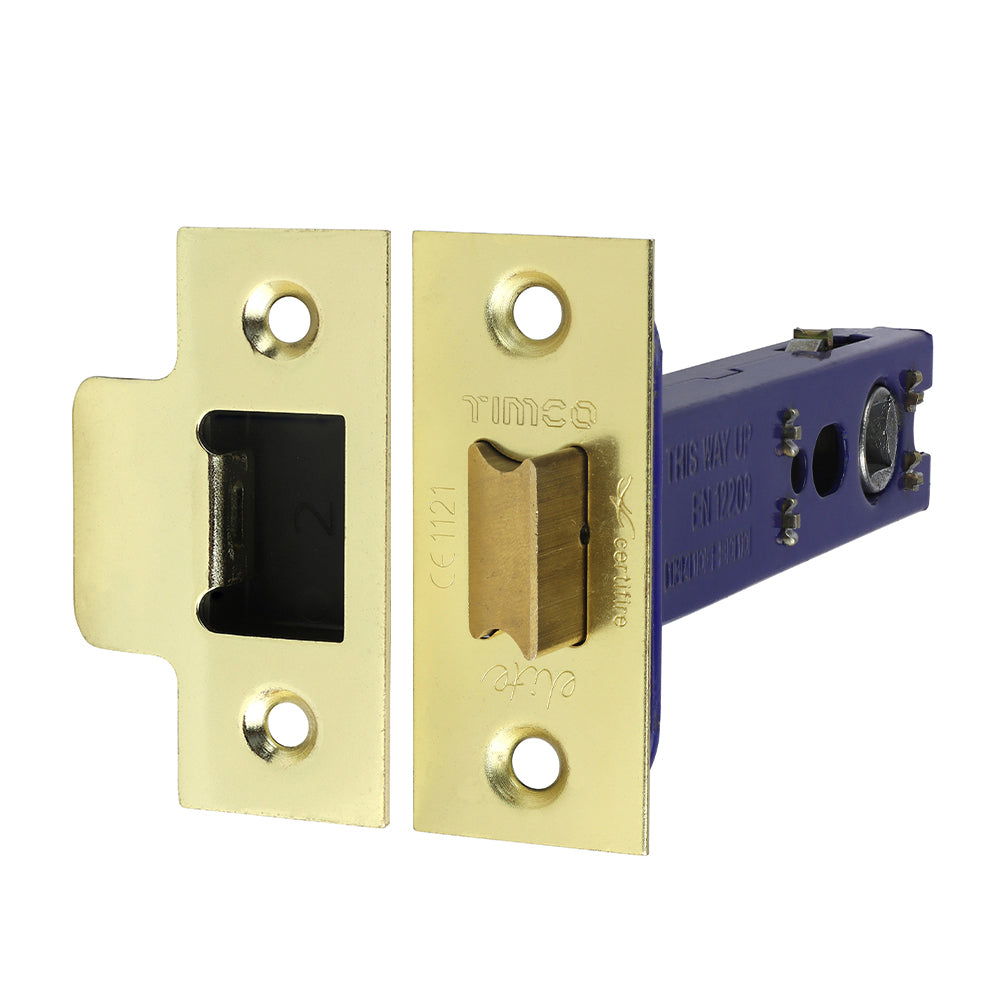 This is an image showing TIMCO Architectural Tubular Latch - Electro Brass & Satin Nickel - 103 case / 82.5 backset - 1 Each Plain Bag available from T.H Wiggans Ironmongery in Kendal, quick delivery at discounted prices.