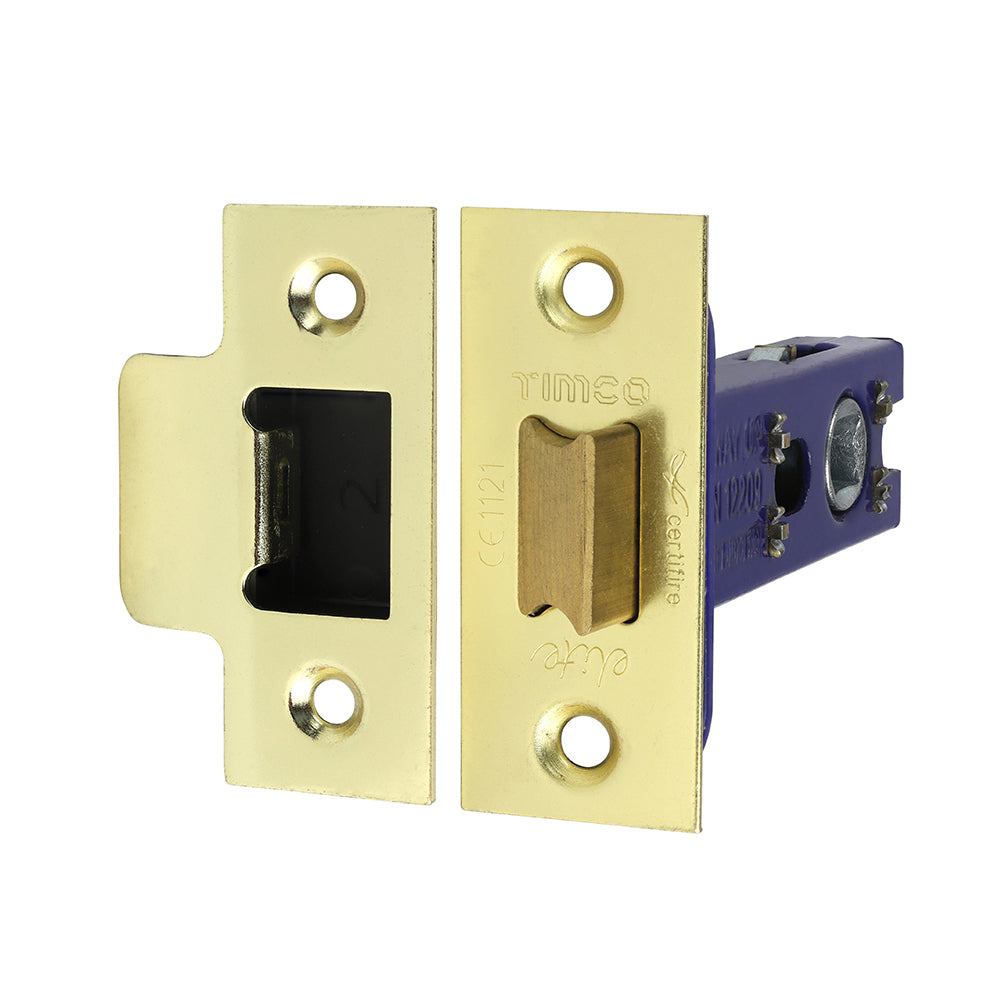 This is an image showing TIMCO Architectural Tubular Latch - Electro Brass & Satin Nickel - 78 case / 57 backset - 1 Each Plain Bag available from T.H Wiggans Ironmongery in Kendal, quick delivery at discounted prices.