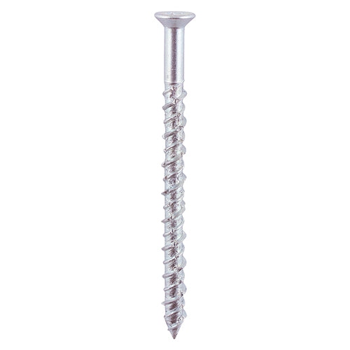 This is an image showing TIMCO Masonry Screws - TX - Countersunk - Zinc - 6.0 x 80 - 100 Pieces Box available from T.H Wiggans Ironmongery in Kendal, quick delivery at discounted prices.
