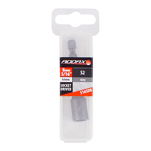 This is an image showing TIMCO Magnetic Socket Driver Bit - Hex - 6 x 65 - 1 Each Blister Pack available from T.H Wiggans Ironmongery in Kendal, quick delivery at discounted prices.