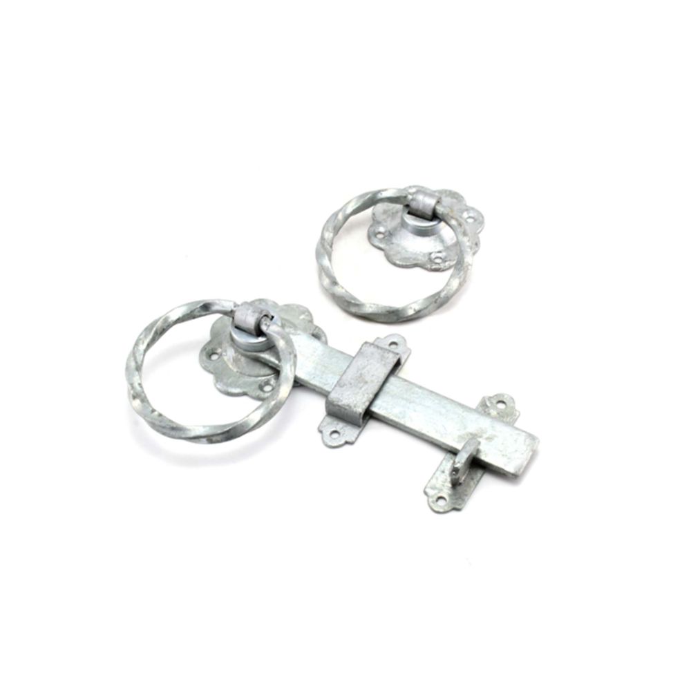 This is an image of Spira Brass - Ring Gate Latch - Twisted Zinc available to order from T.H Wiggans Architectural Ironmongery in Kendal, quick delivery and discounted prices.