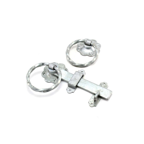 This is an image of Spira Brass - Ring Gate Latch - Twisted Zinc available to order from T.H Wiggans Architectural Ironmongery in Kendal, quick delivery and discounted prices.
