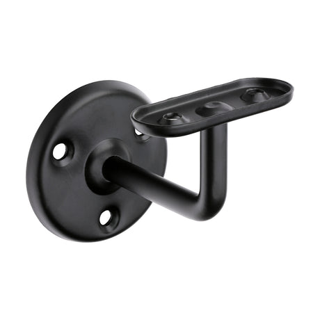 This is an image showing TIMCO Steel Handrail Bracket - Black - 63mm - 1 Each Bag available from T.H Wiggans Ironmongery in Kendal, quick delivery at discounted prices.