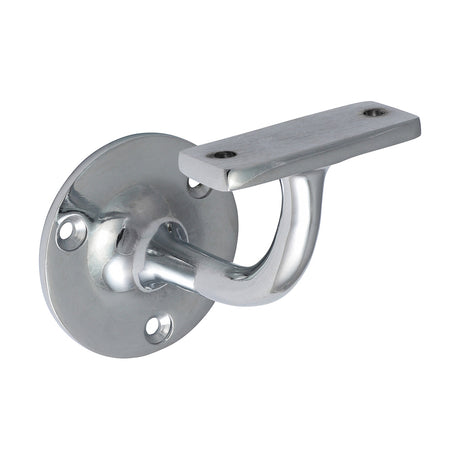 This is an image showing TIMCO Handrail Bracket - Polished Chrome - 64mm - 1 Each Bag available from T.H Wiggans Ironmongery in Kendal, quick delivery at discounted prices.