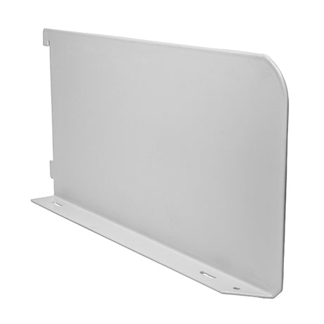 This is an image showing TIMCO Twin Slot Shelf End - White - 300mm - 1 Each Bag available from T.H Wiggans Ironmongery in Kendal, quick delivery at discounted prices.